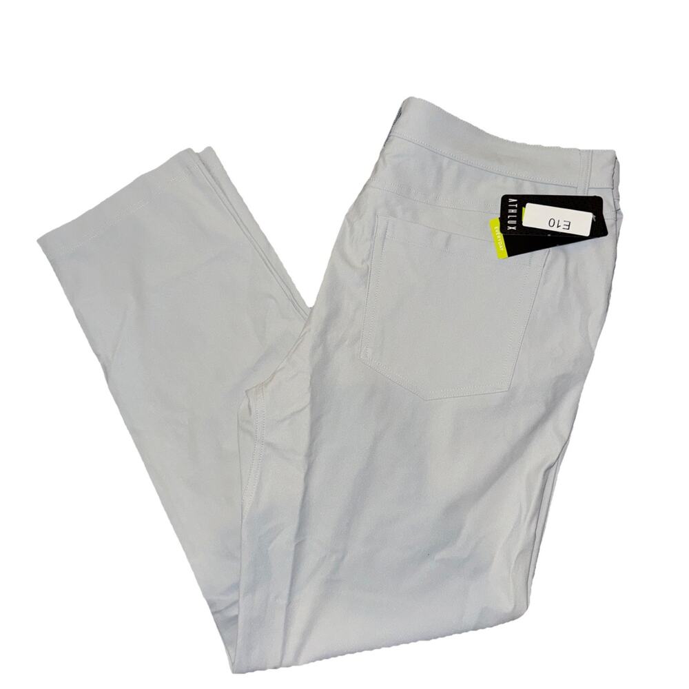 Athlux Pants Mens 2XL Gray Chino Commuter Athletic Performance Stretch Golf NWT